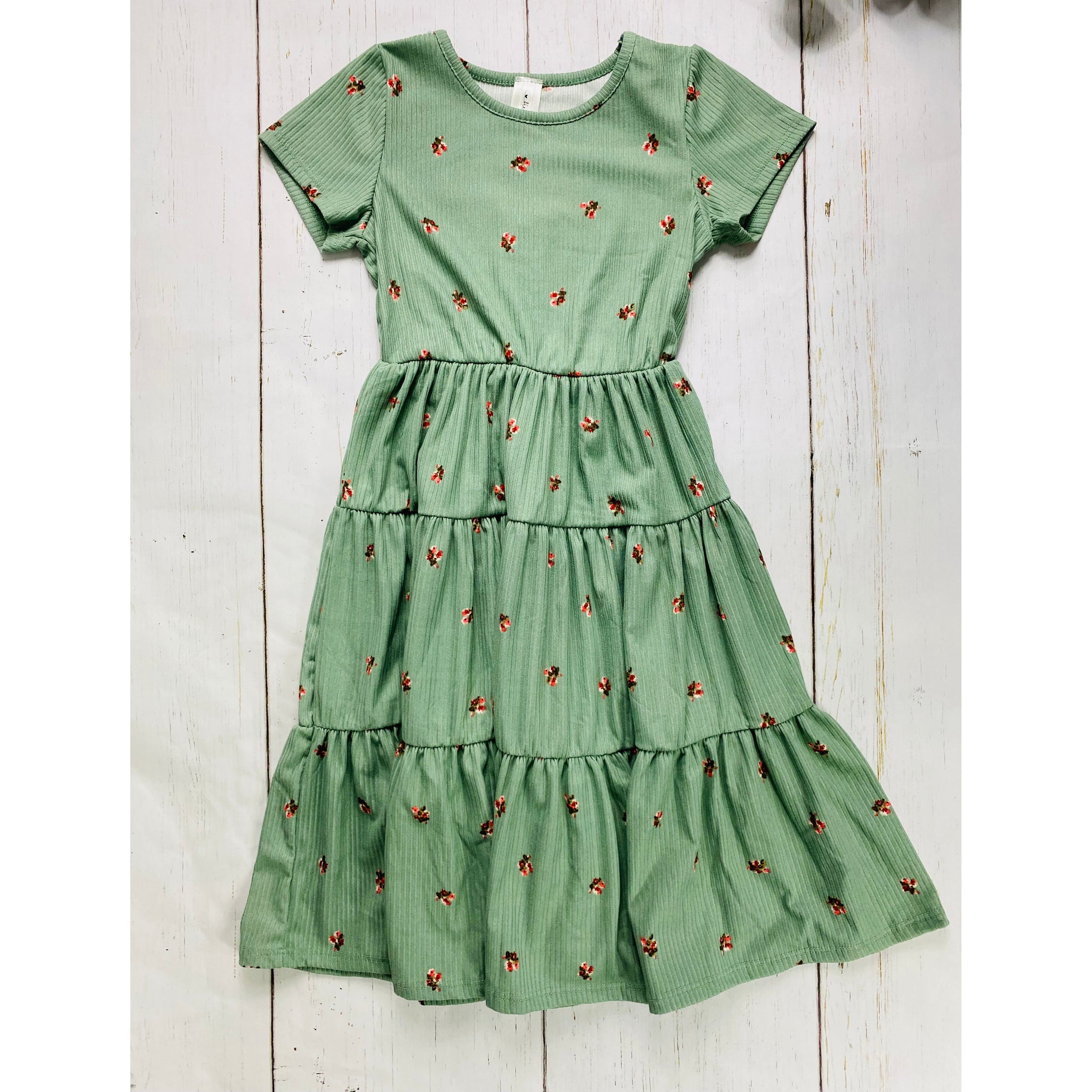 GIRLS SS TIERED DRESS