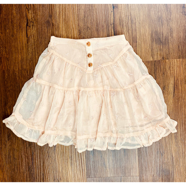 GIRLS EMBROIDERED CHIFFON SKIRT