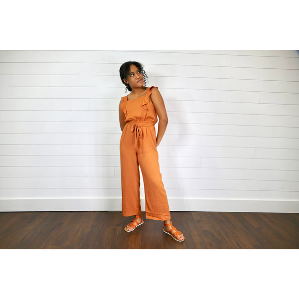 GIRLS RUFFLED JUMPSUIT