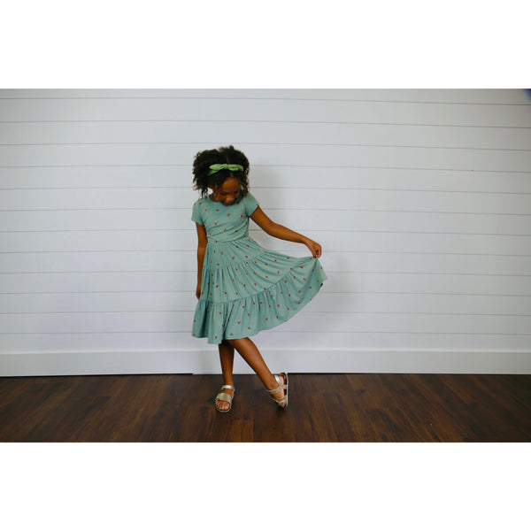 GIRLS SS TIERED DRESS